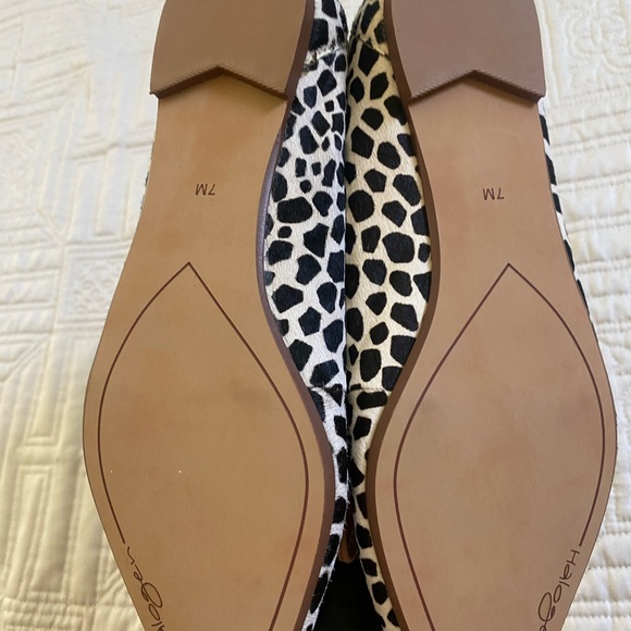 Halogen Owen Genuine Calf Hair Pointy Toe Ghillie Flat - Picture 3 of 3